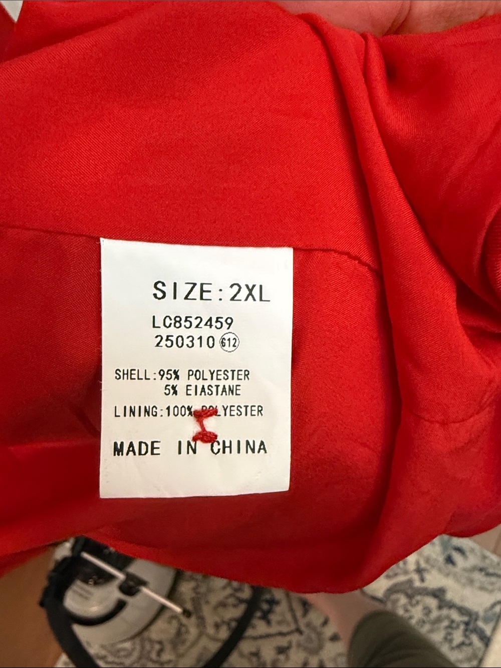 luna Red Tailored Notch-Lapel Blazer - Picture 5 of 6